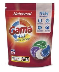 Капсули для прання Gama 4 in 1 Smart Choice Universal 60 шт. (8435495836728)