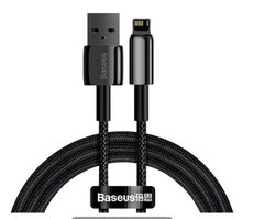 Lightning кабель USB Baseus Tungsten Gold 66W 1m Black (CALWJ-01)