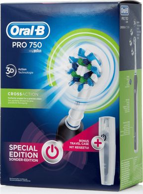 Электрическая зубная щетка Oral-B PRO 750 Black (D16.513.UX Black)