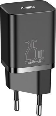 ЗП Baseus Super Silicone PD Charger 25W Black (TZCCSUP-L01)