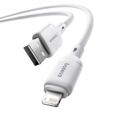 Lightning кабель USB Baseus Silky Series Fast Charging 2.4A/1m White (P10377702213-00)