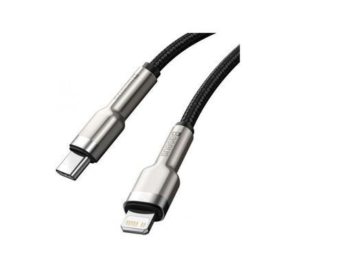 Type-C to Lightning кабель Baseus Cafule Metal 20W 1m Black (CATLJK-A01)