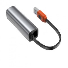 Мережевий адаптер Baseus USB-A/Type-C LAN Adapter Steel (CAHUB-AF0G)