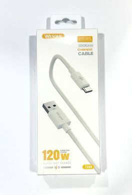 Type-C кабель USB Wesdar White 1.2 m (T289-C)