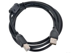 Кабель USB Type-B ATcom USB 2.0 AM/BM ferite 1.5m Black (5474)
