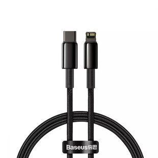 Type-C кабель Lightning Baseus Tungsten Gold 20W 1m Black (CATLWJ-01)
