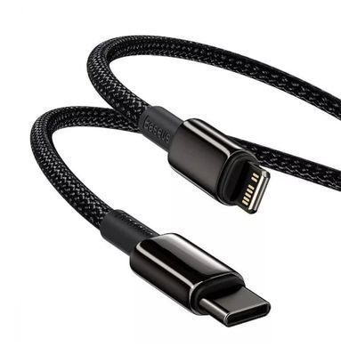 Type-C кабель Lightning Baseus Tungsten Gold 20W 1m Black (CATLWJ-01)
