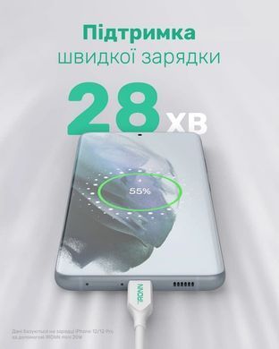 Type-C кабель USB IRONN 18W 1.8m White (AC18WT-L)