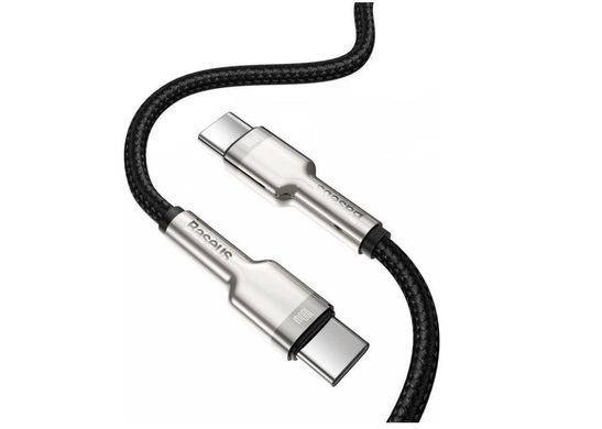 Type-C кабель Type-C Baseus Cafule Metal 100W 2m Black (CATJK-D01)